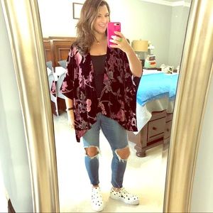 Stunning Velvet Floral Kimono